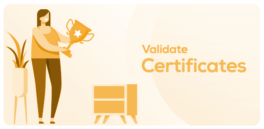 Certificate validation - Course page